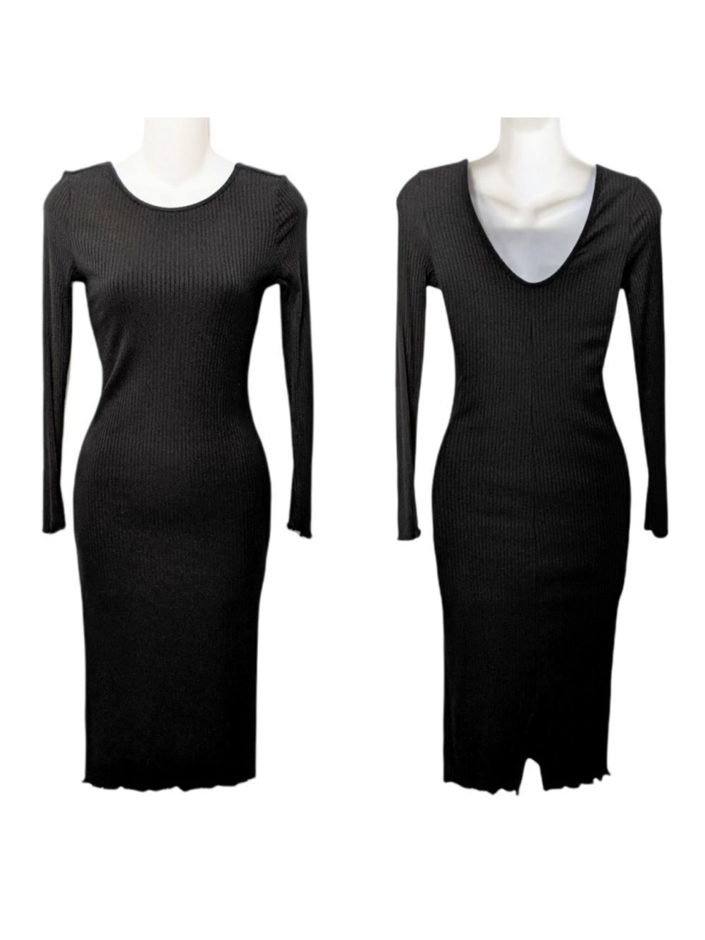 NWT COMUNE Julius Ribbed Bodycon Midi Dress S